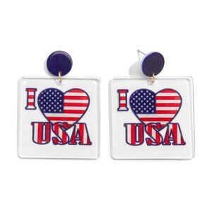 NWT  BOUTIQUE   USA  AMERICANA DROP EARINGS